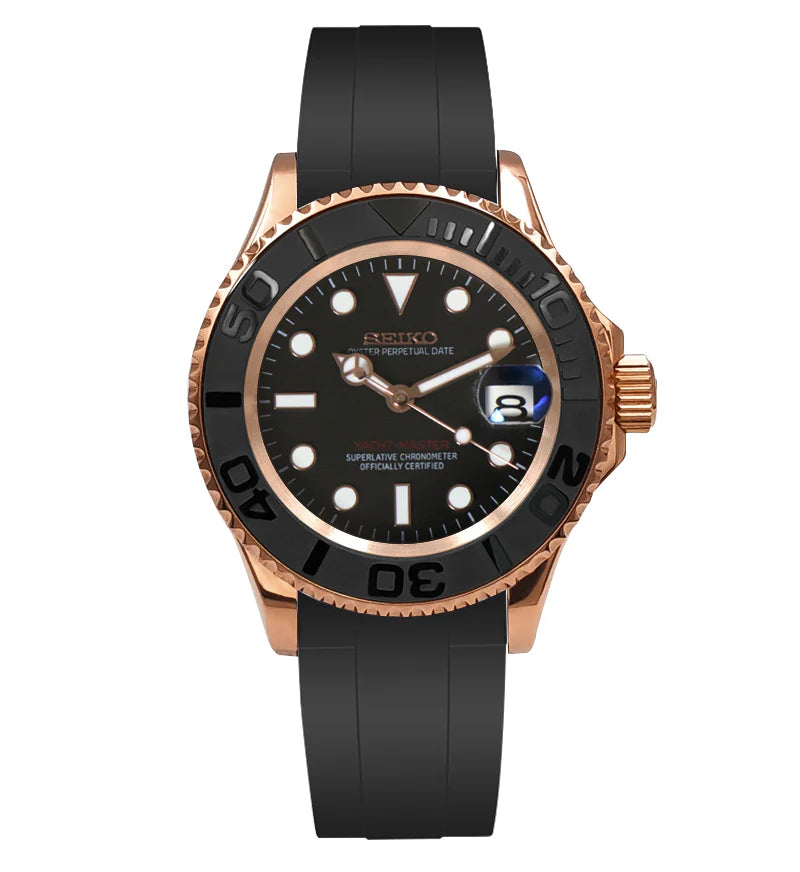 YACHT-MASTER ROSE GOLD - BLACK